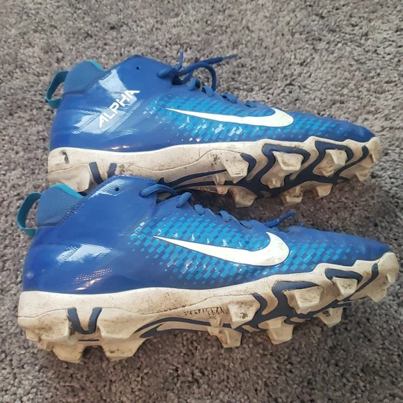 Nike Alpha Menace 2 Shark Cleats, Black, 11 - Picture 3 of 7